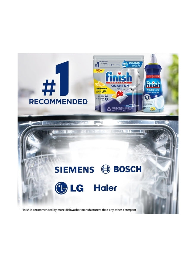 Finish Quantum Powerball All In 1 Dishwasher Detergent Lemon Sparkle Scent