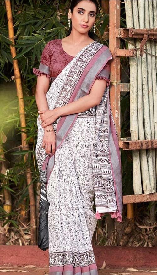 Summer Cool cotton fabric Saree