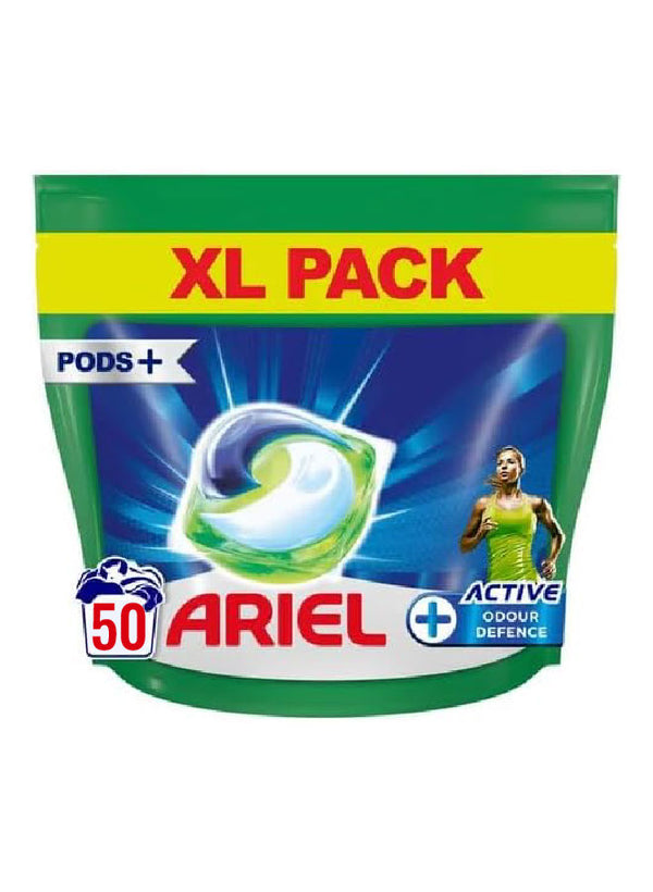 Ariel + Active Odour Defence Pods 50 Washes