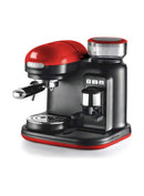 Ariete Moderna Espresso Machine with Built-in Coffee Grinder and Milk Frother, Professional Coffee Maker, Auto Shut-off, 1080W, 15 Bar Pressure, For Perfect Cappuccino and Espresso – ART1318