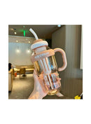 Water bottle with straw | Trendy Ice Cream | Themed Sipper Bottle with Straw and Handle – 1300ml   orange