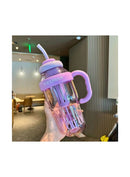 Water bottle with straw | Trendy Ice Cream | Themed Sipper Bottle with Straw and Handle – 1300ml Purple