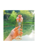 Inditradition Trendy & Stylish Plastic Water Bottle With Flip Cap Leakage-proof, 700ml orange