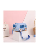 Bus Water Bottle for Kids with Strap, Sipper, and Straw 450 ML