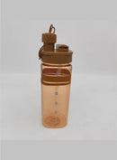 700ML 2 IN 1 WATER BOTTLE OPEN MOUTH AND STRAW SIPPER BROWN