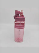 700ML 2 IN 1 WATER BOTTLE OPEN MOUTH AND STRAW SIPPER PINK