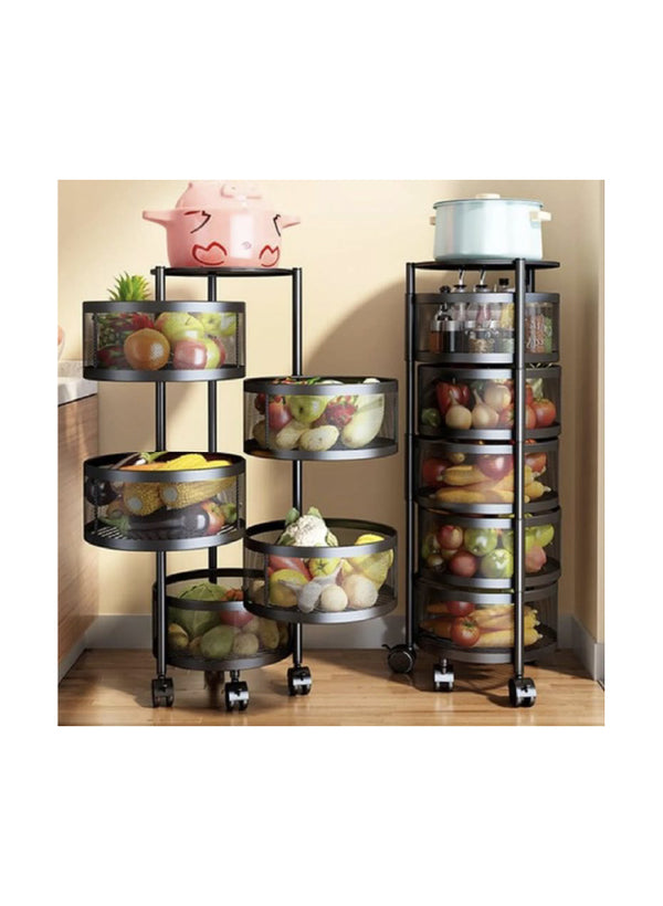 5 Layer Round Rotating Fruits & Vegetables Storage