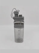 700ML 2 IN 1 WATER BOTTLE OPEN MOUTH AND STRAW SIPPER GRAY
