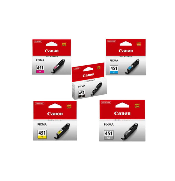 Canon CLI451 Full set Black, Gray, Cyan, Yellow, Magenta