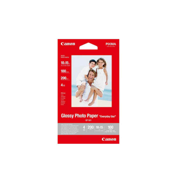 Canon GP-501 Glossy Photo Paper 4x6" - 100 Sheets/pack