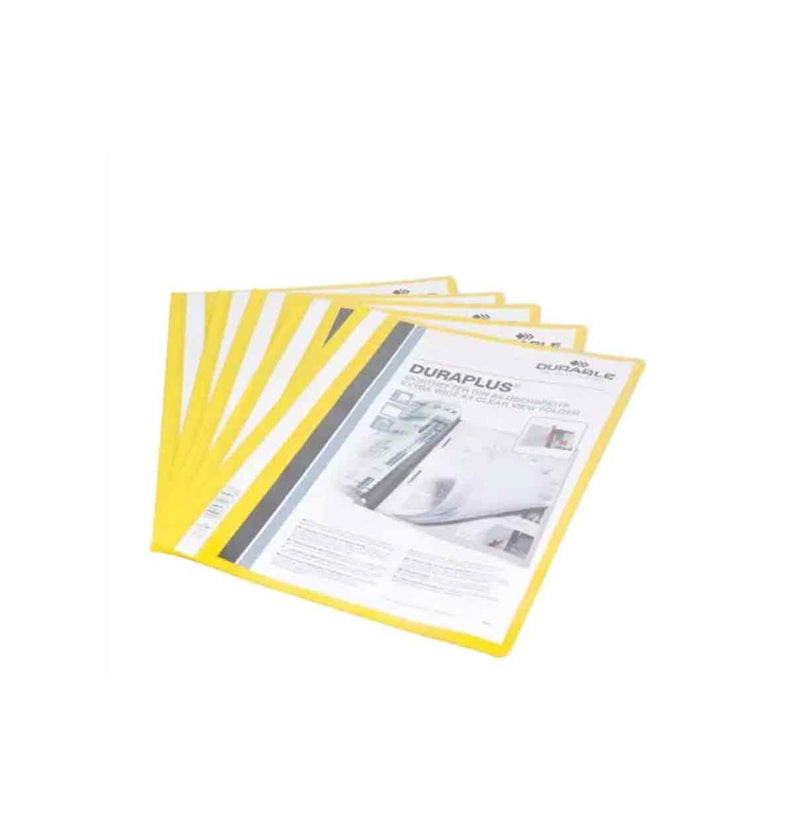 DURABLE-DURAPLUS-PRESENTATIO-A4-CLEAR-VIEW-FOLDER,-YELLOW