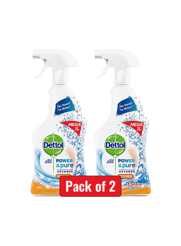 Dettol Power & Pure Advance Kitchen Cleaner 1 L Pack of 2