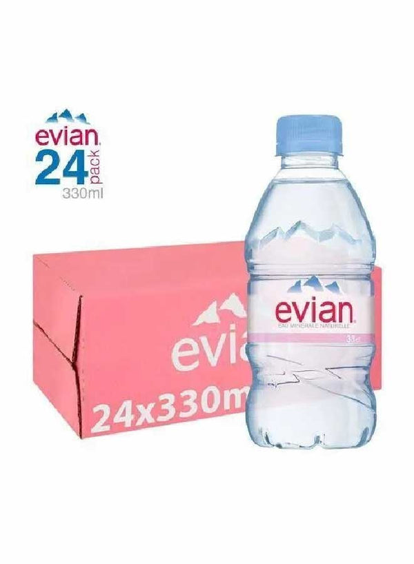 Evian Mineral Water, Naturally Filtered Drinking Water,  (24X330ml)