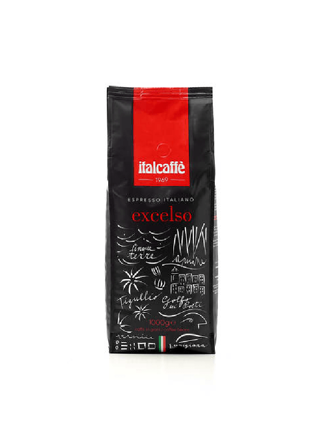 ItalCaffé Roasted Coffee Beans Excelso Bar 1Kg