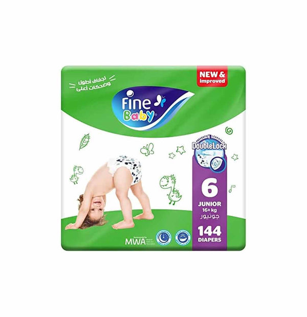 FINE BABY JUNIOR Size NO.6  144 DIAPERS