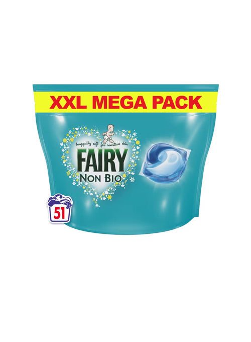 Fairy Non Bio All-in-1 Pods Washing Liquid Capsules Original 51 Washes