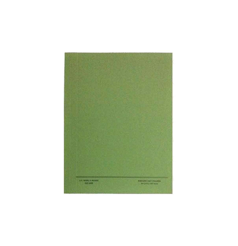 QUARE-CUT-FOLDER--F-S-320G-GREEN-W-O-FASTENER