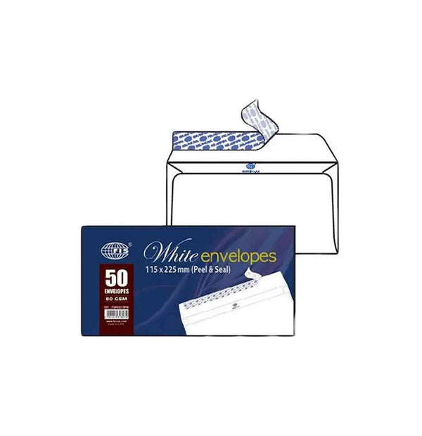 WHITE-ENVELOPE-80G-PEEL--&-SEEL-115X225MM