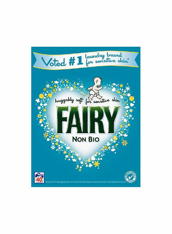 Fairy Non Bio Washing Powder for Sensitive Skin, 2.6 kg, 40 Washes
