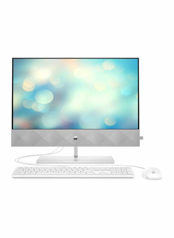 HP PAVILION AIO 24-K1016NE CORE i7-11700T 8GB RAM 1TB HDD 2GB VGA NVIDIA GEFORCE MX350  DOS 23.8" FHD TOUCH SCREEN WIRED KEYBOARD AND MOUSE WHITE COLOUR (4G1R0EA#ABV