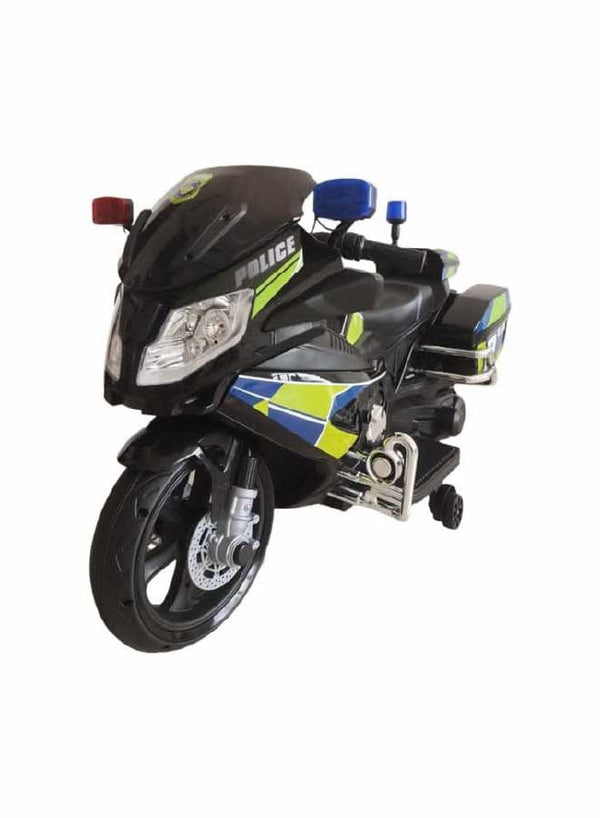 Battery Operated Ride On Police  Bike - black