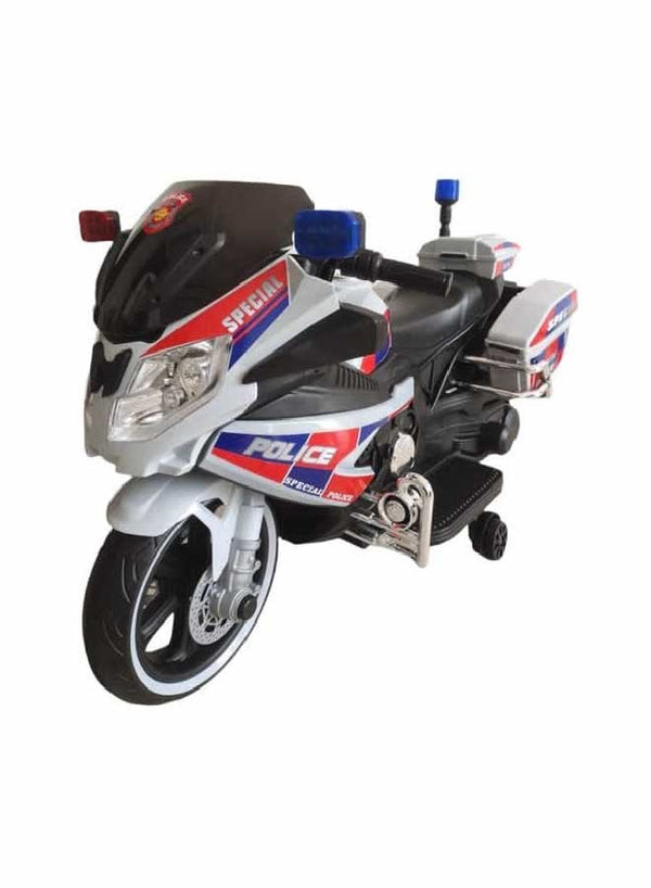 Battery Operated Ride On Police  Bike - Red And black