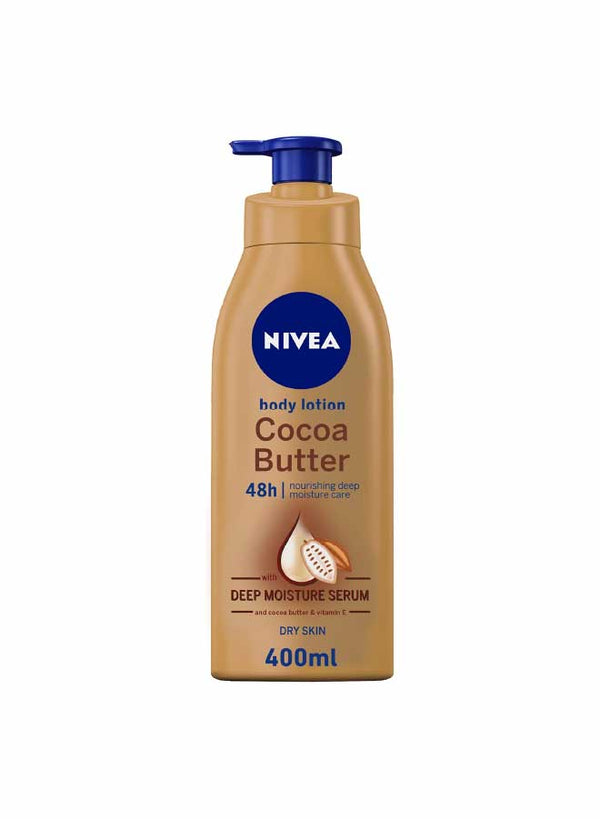 NIVEA Body Lotion Dry Skin, Cocoa Butter Vitamin E, 400ml