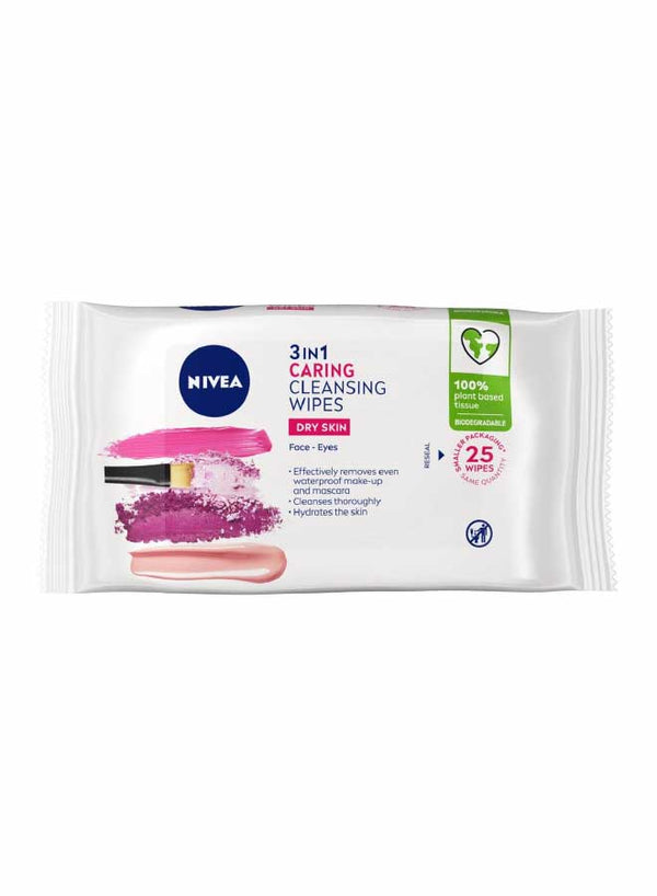 Nivea 3 in 1  Cleansing wipes Dry skin  25