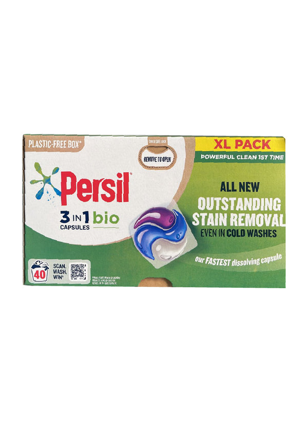 Persil Bio 3 in 1 Laundry Detergent Washing Pods 40 Washes
