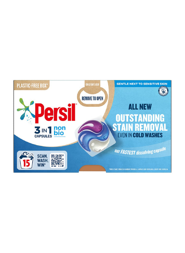 Persil Non Bio 3 in 1 Laundry Detergent 15 capsule