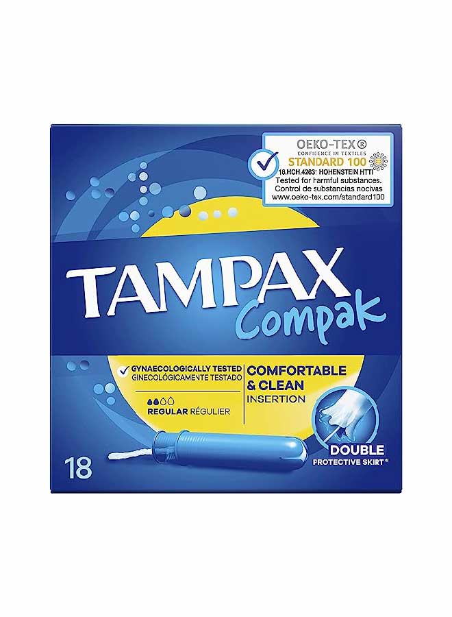 Tampax compak regular, 18 tampons