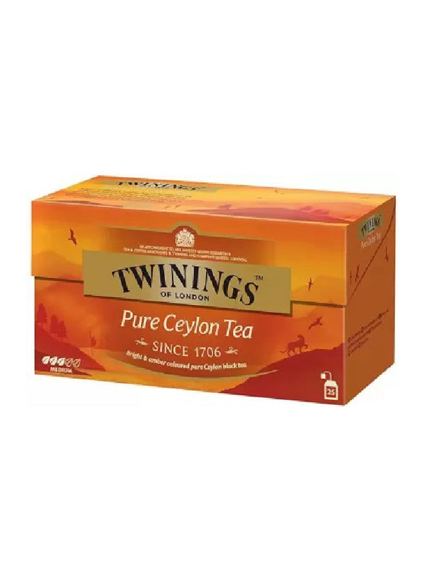 Twinings Pure Ceylon Tea Medium Flavour 25 Tea Bag Black Tea