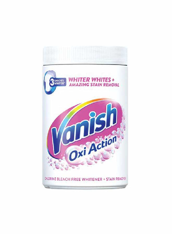 Vanish Oxi Action Crystal White Powder Fabric Stain Remover Plus Whitener, 1.5 kg