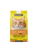 Doctor Pet Lemon Scented Clumping Mineral Mini Bentonite Cat Litter 16L - Strong Instant Ultra Absorbent, Dust Free, Pet-Safe