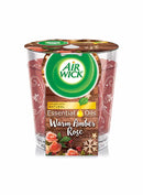 Air Wick Essential Oils Candle Warm Amber Rose Scent Air Freshener, 105g