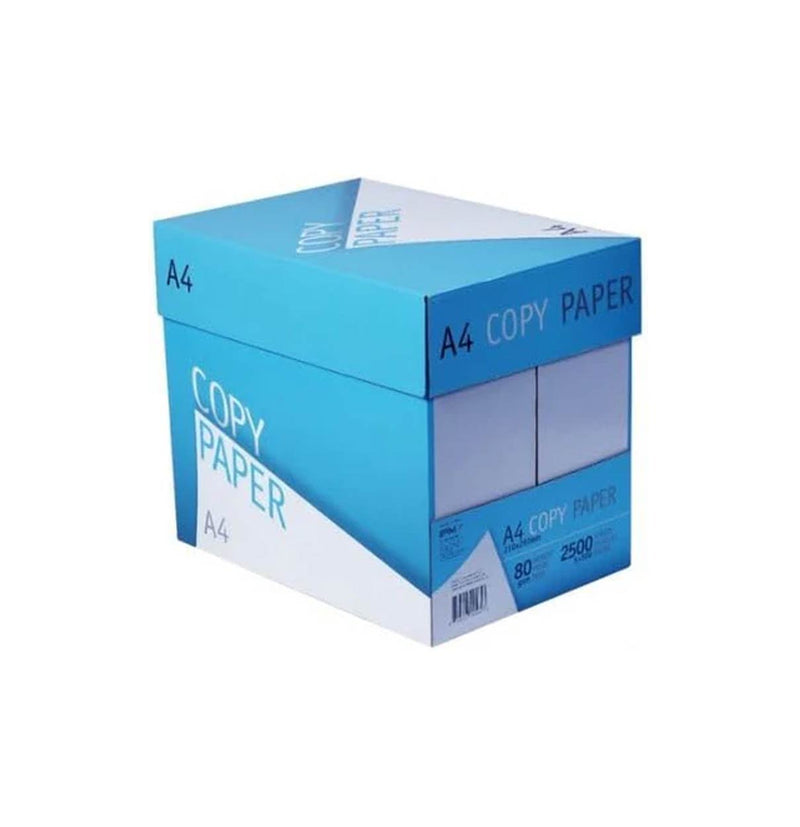 Copy-paper, Size A4, GSM 80, one box of 5 Reams