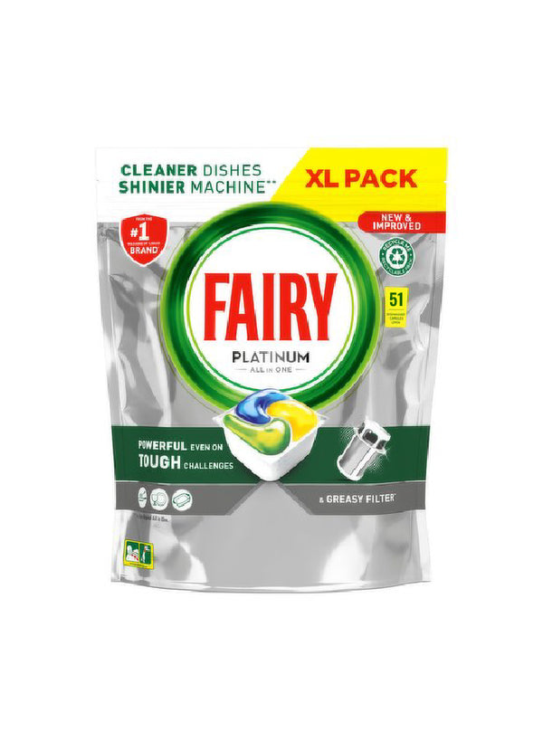 FAIRY Platinum all in one Powerful Dishwasher Tabs 51