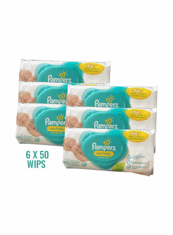 Pampers New Baby Sensitive Wet Wipes with cap 50 Count