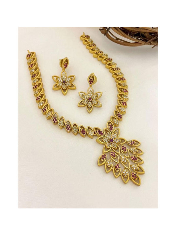 Dimond storn With earrings chain Premium quality