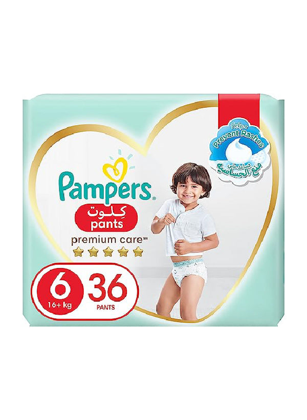 Pampers Premium Care Pants Diapers, Size 3, 6-11Kg, The Softest Diaper With Stretchy Sides For Better Fit, 56 Baby Diapers