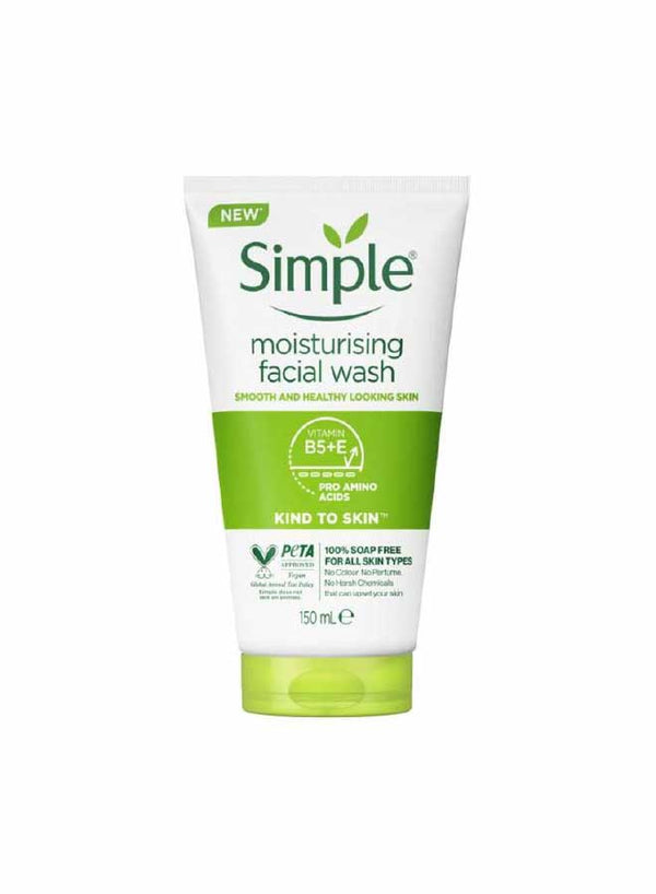 Simple Moisturising Facial Wash with Pro-Vit B5 & Vit E - 150 ml
