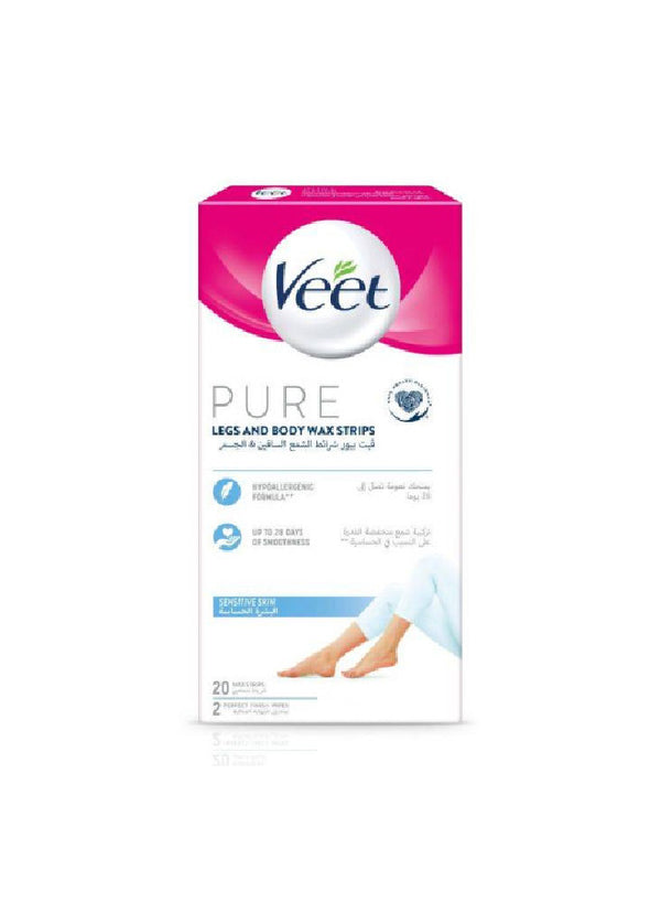 veet pure legs and body wax stirp