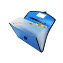 Large Capacity Expanding File Folder, 13 Pockets Plastic Expanding Accordion Folders with Small Colored Labels,