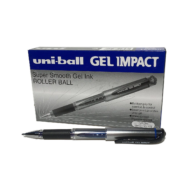 Uniball Impact Gel Pen, Pack of 12 (Blue)