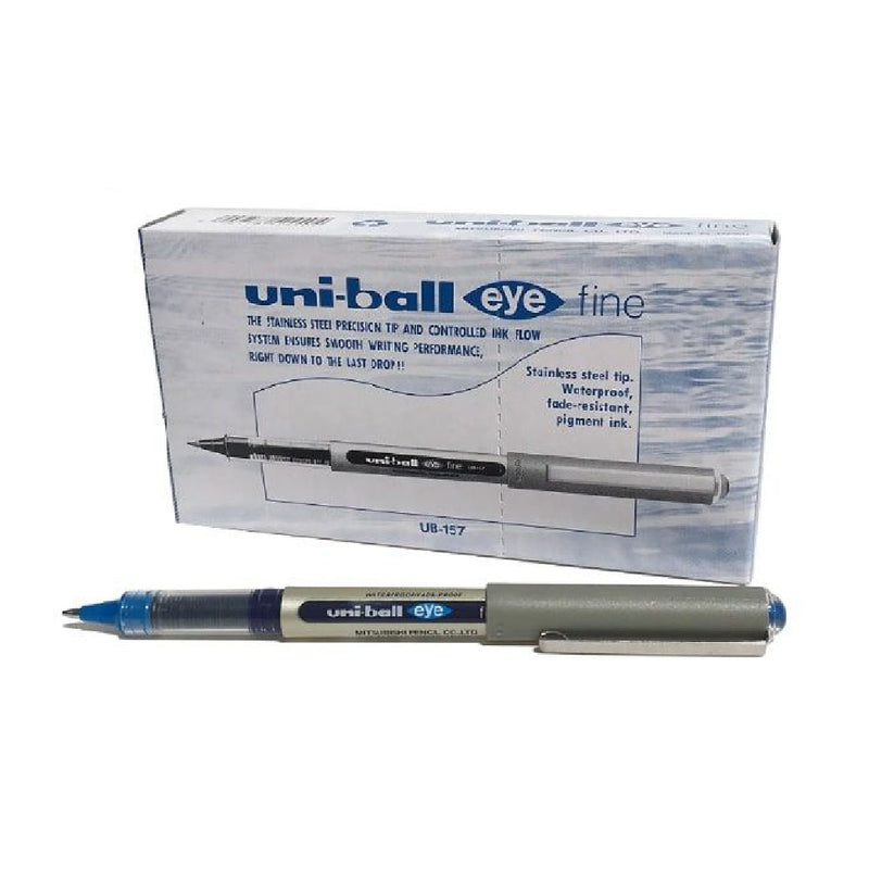 Uni-ball Eye Micro Ub-150 Gel Ink Pen - 0.5 mm - 10 Pcs - Blue