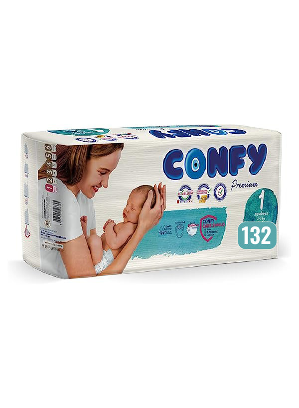 Baby Diaper Confy Premium Size 1, Newborn 2-5kg