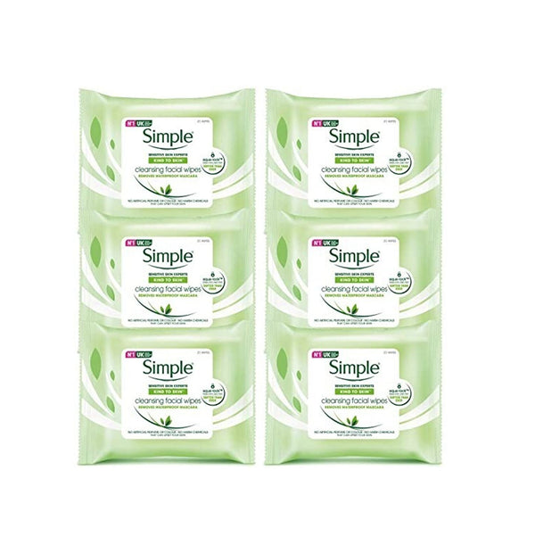 Simple Cleansing Facial Wipes, 25 pcs - Neocart General Trading LLC