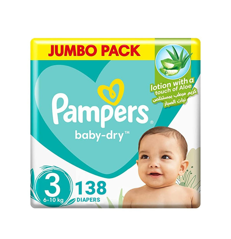 Pampers Baby-Dry Diapers, Size 3, Midi, 6-10kg, Jumbo Pack - Neocart General Trading LLC