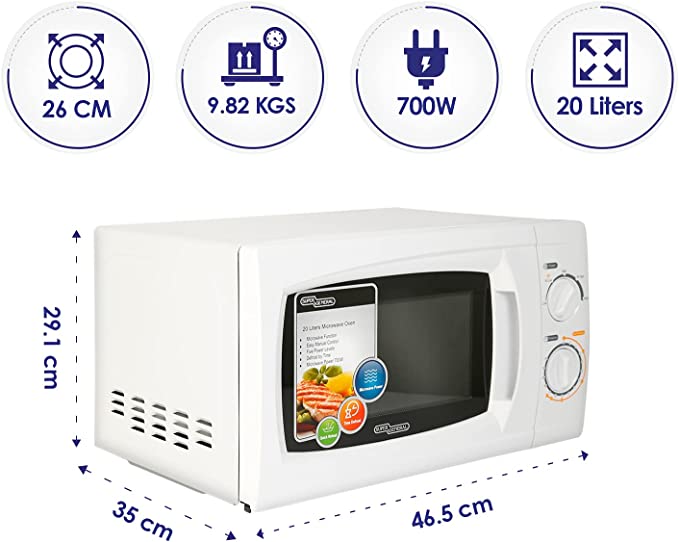 Super General Microwave Oven 20 L SGMM921 White - Neocart General Trading LLC