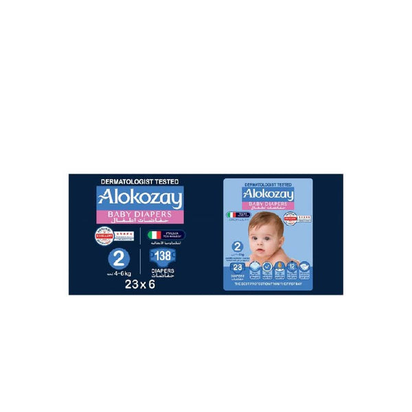 Alokozay Baby Diapers -Size 2 (4-6kg)  138 pcs - Neocart General Trading LLC